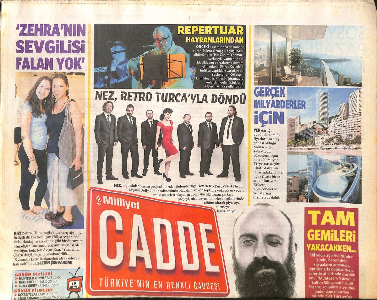 Milliyet Gazetesi Cadde Eki 27 Mart 2013 GZ158345 - 1