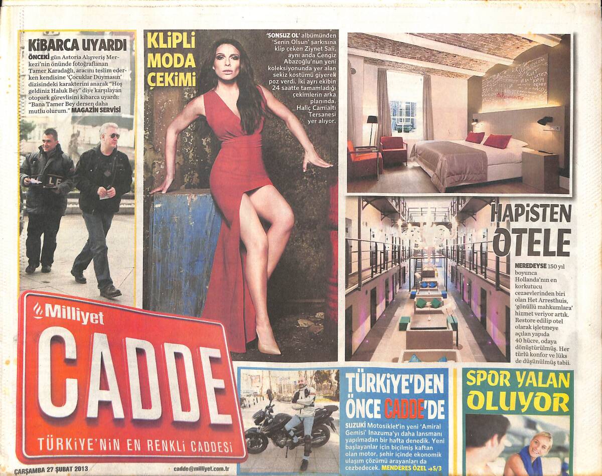 Milliyet Gazetesi Cadde Eki 27 Şubat 2013 - Rus Top Model İrina Shayk Sizce Bu Karede Neyin Reklamını Yapıyor? GZ136513 - 1