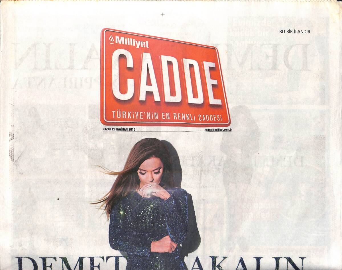 Milliyet Gazetesi Cadde Eki 28 Haziran 2015 - Halit Ergenç'e Diz Çöktüren Kadın! - Murat Dalkılıç Merve Boluğur 'Sırada Çocuk Var' GZ138837 - 1