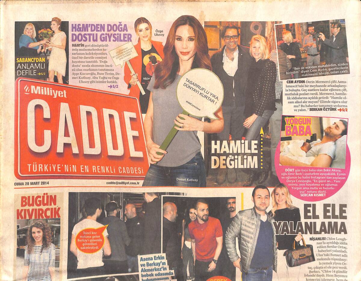 Milliyet Gazetesi Cadde Eki 28 Mart 2014 - Tarkan Mesaisi - Meireles'in Çapkınlık Turu GZ135173 - 1