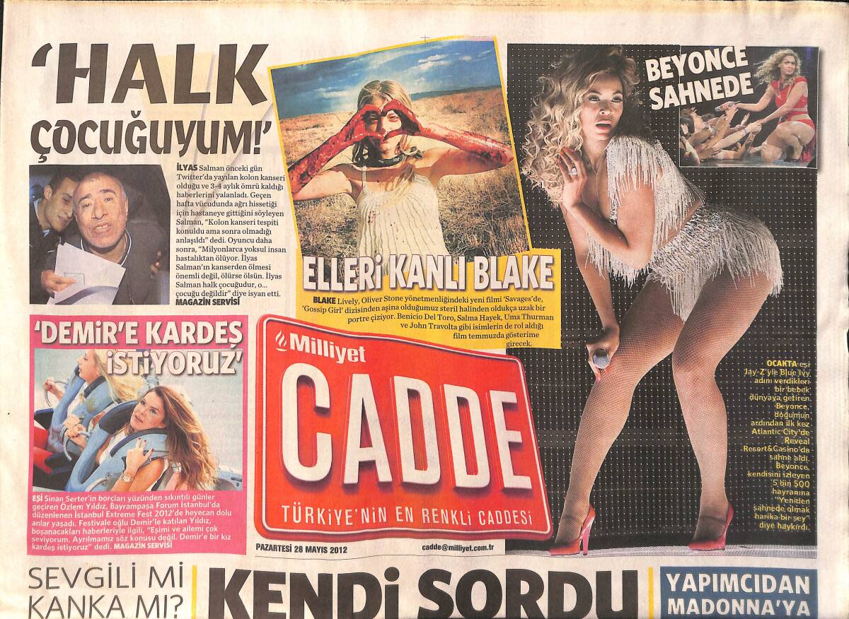 Milliyet Gazetesi Cadde Eki 28 Mayıs 2012 - İlyas Salman 