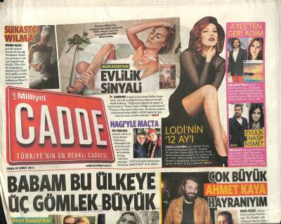 Milliyet Gazetesi Cadde Eki 28 Şubat 2014 - Halil Sezai Çok Büyük Ahmet Kaya Hayranıyım GZ116418 - 1