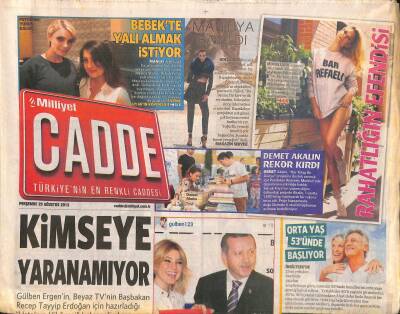 Milliyet Gazetesi Cadde Eki 29 Ağustos 2013 - Demet Akalın Rekor Kırdı GZ116690 - 1