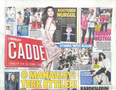 Milliyet Gazetesi Cadde Eki 29 Eylül 2014 - Demet Akalının Giymediği Elbise 500 Bin TL Civarında GZ105283 - 1
