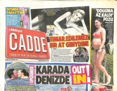 Milliyet Gazetesi Cadde Eki 29 Haziran 2014 - Tuba Ünsal Gazeteci Eşi Mirgün Cabasla Romantik Anlar Yaşadı GZ105821 - 1