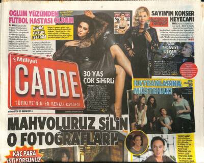 Milliyet Gazetesi Cadde Eki 29 Kasım 2014 - Emel Sayının Konser Heyecanı - Caner Erkinden Frikik Önlemi GZ125841 - 1