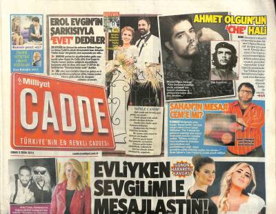 Milliyet Gazetesi Cadde Eki 3 Ekim 2014 - Erhan Çelik Ve Gülben Ergen Erol Evginin Şarkısıyla Evet Dediler GZ98998 - 1