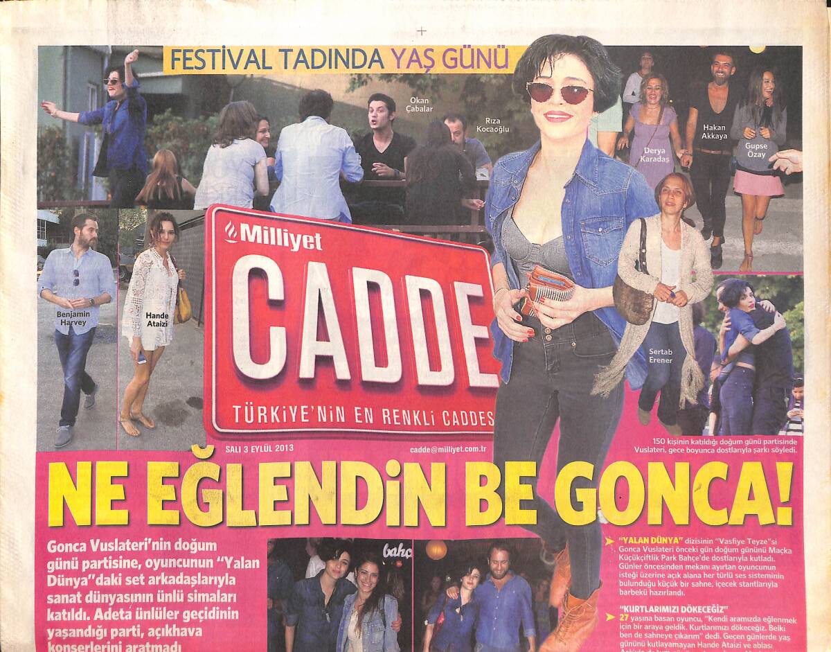 Milliyet Gazetesi Cadde Eki 3 Eylül 2013 - 50 Cent'e Veda Partisi - Hollywood Yıldızını 100 Dolara Oynatan Film GZ136514 - 1