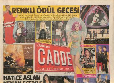 Milliyet Gazetesi Cadde Eki 30 Ağustos 2011 - Hatice Aslan Kenan Eceyle Birlikte GZ84815 - 1