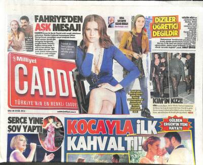 Milliyet Gazetesi Cadde Eki 30 Eylül 2014 - Sezen Aksu Yine Şov Yaptı GZ109876 - 1