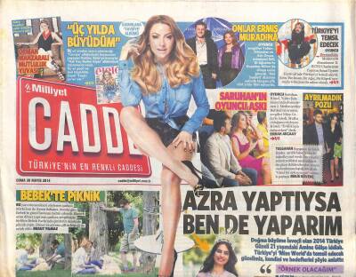 Milliyet Gazetesi Cadde Eki 30 Mayıs 2014 - Pascal Nouma Artist Oluyor - Haluk Levent Aşka Geldi GZ119551 - 1