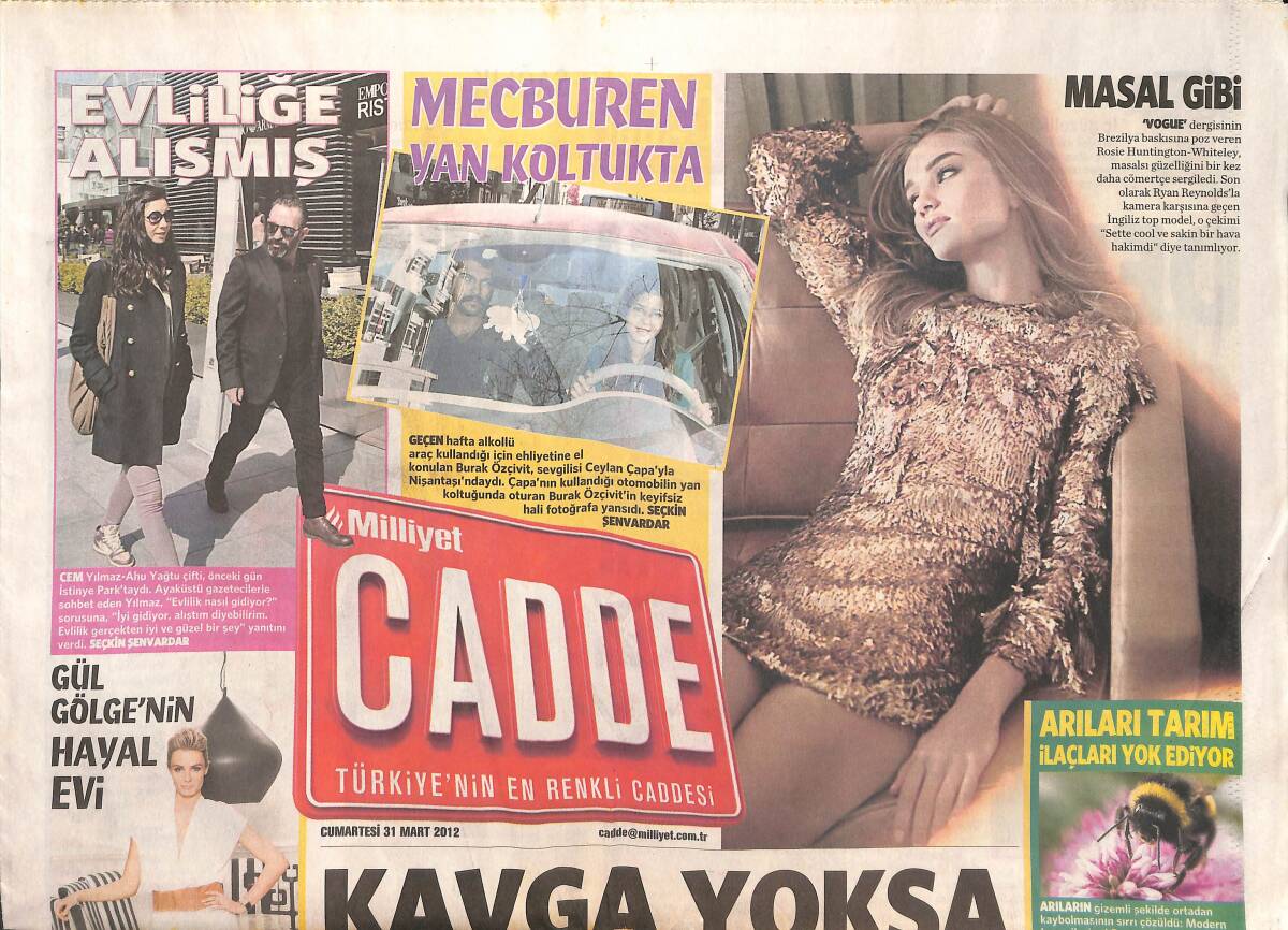 Milliyet Gazetesi Cadde Eki 31 Mart 2012 - İstanbul Modern'de Davet - Diziler Sakız Gibi! GZ135308 - 1