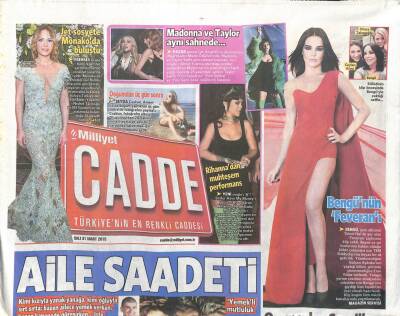 Milliyet Gazetesi Cadde Eki 31 Mart 2015 - Madonna Ve Taylor Aynı Sahnede GZ113303 - 1