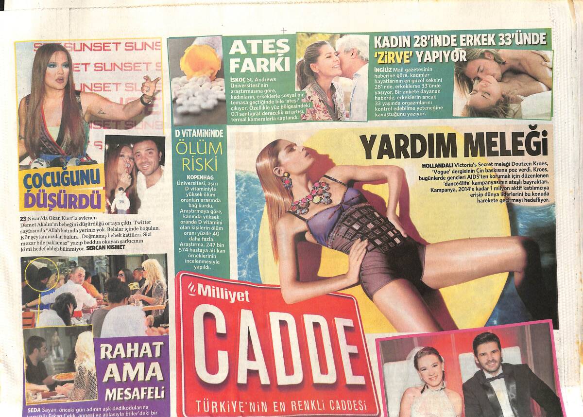 Milliyet Gazetesi Cadde Eki 31 Mayıs 2012 - Demet Akalın Çocuğunu Düşürdü - Minik Kalplere Tarkan Eli GZ136299 - 1