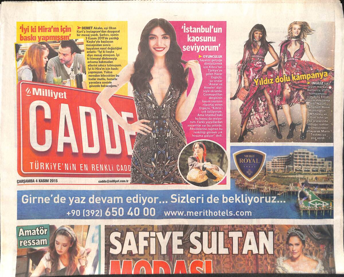 Milliyet Gazetesi Cadde Eki 4 Kasım 2015 - Zafer Algöz 'Cem Yılmaz'ı Klasiğe Ben Alıştırdım' GZ159944 - 1