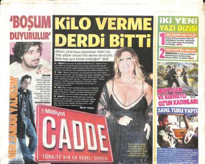 Milliyet Gazetesi Cadde Eki 4 Mart 2013 - Sibel Canda Kilo Verme Derdi Bitti GZ100062 - 2