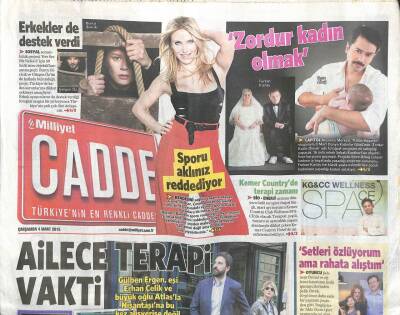 Milliyet Gazetesi Cadde Eki 4 Mart 2015 - Deniz Akkaya İle Sevgilisi Murat Varol , Etiler Boşnjak Lokantasındaydı GZ109885 - 1