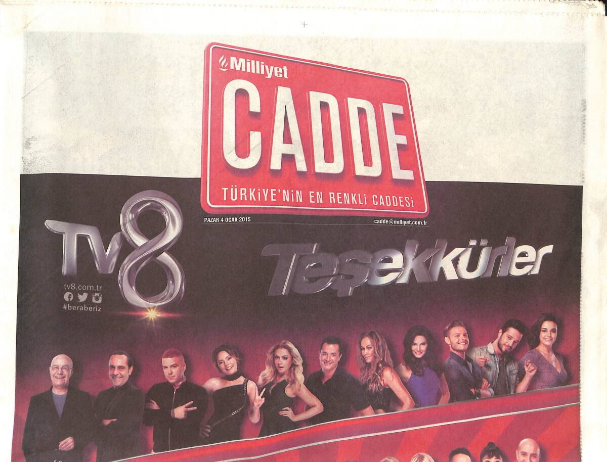 Milliyet Gazetesi Cadde Eki 4 Ocak 2015 - İbrahim Tatlıses Milletvekili Olacak - Havalimanına Yıldız Yağdı - Arda'nın Sözleri Sinem'i Kızdırdı GZ136288 - 1