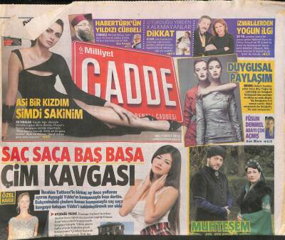 Milliyet Gazetesi Cadde Eki 4 Şubat 2014 - İbrahim Tatlısesle Birkaç Ay Önce Yollarını Ayıran Ayşegül Yıldızın Komşusuyla Başı Dertte GZ106021 - 1