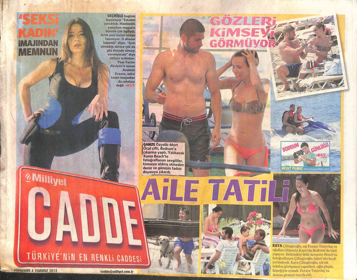 Milliyet Gazetesi Cadde Eki 4 Temmuz 2013 - Kaptan Jack'in Dönüşü - İbrahim Çelikkol'un Yeni Hayatı GZ135216 - 1