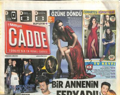 Milliyet Gazetesi Cadde Eki 5 Ekim 2013 - Sibel Can , Oğlu Engincanın Giyim Tarzına Oğlum İkon Falan Değil İfadesiyle İsyan Etti GZ113182 - 1