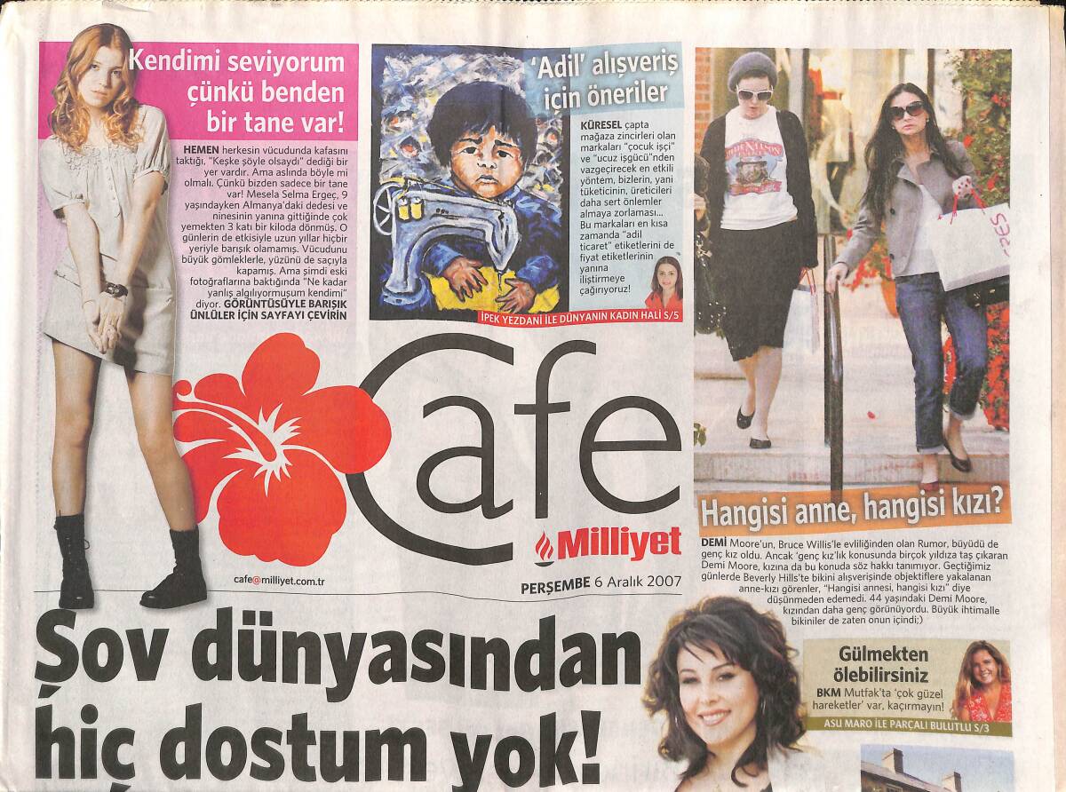 Milliyet Gazetesi Cadde Eki 6 Aralık 2007 - Timuçin Esen'in Hintli İkizi Vivek GZ152966 - 1