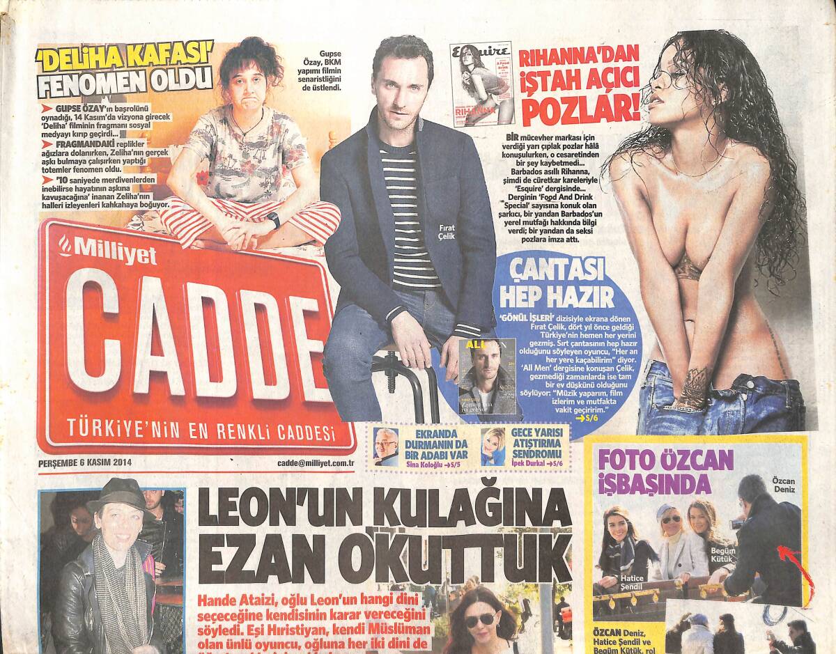 Milliyet Gazetesi Cadde Eki 6 Kasım 2014 - Demet Evgar Kardeşiyle Eğlencede! - Kıvanç Tatlıtuğ'un Stilist Sevgili Etkisi! GZ137155 - 1