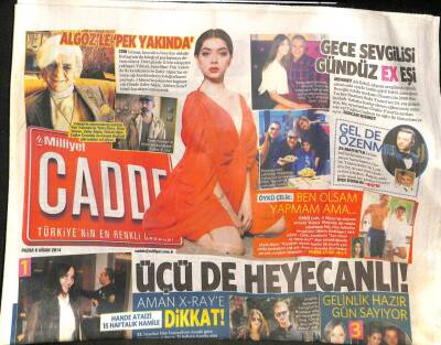 Milliyet Gazetesi Cadde Eki 6 Nisan 2014 - Tüm Bakışlar Siren Ertan Çarmıklıya Çevrildi GZ100040 - 2