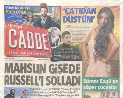 Milliyet Gazetesi Cadde Eki 6 Ocak 2015 - Fatma Turgut Yaşım Belli Olmasın , Modelimiz Geçiyor dedi GZ106022 - 1