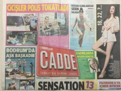 Milliyet Gazetesi Cadde Eki 7 Haziran 2012 - Selma Ergeç,Okan Yalabıkla Aşk Olmaz GZ29494 - 1