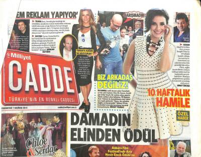 Milliyet Gazetesi Cadde Eki 7 Haziran 2014 - Damadın Elinden Ödül, Mutluluğunu Paylaştı GZ104473 - 1