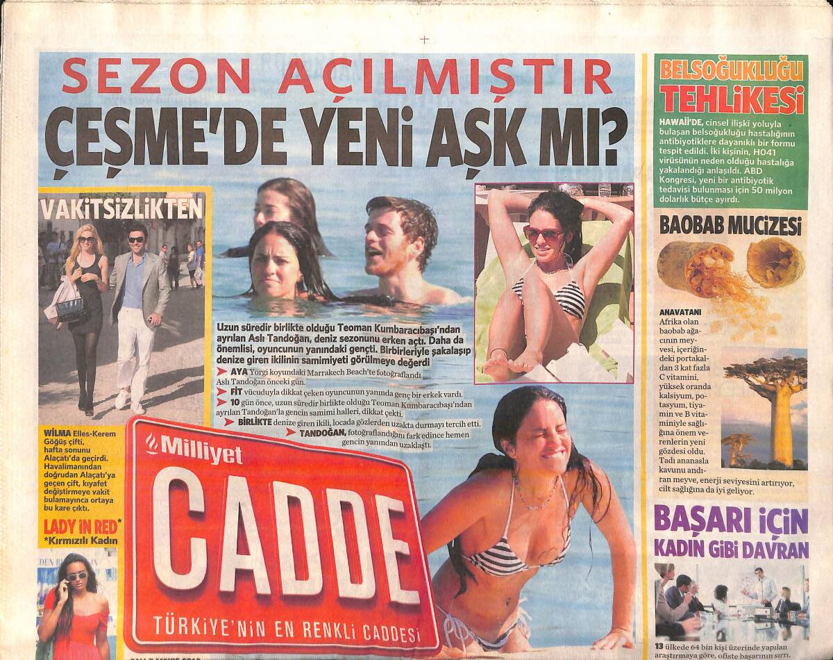Milliyet Gazetesi Cadde Eki 7 Mayıs 2013 - Serhat Kılıç ''Tatlı Tatlı Oynuyor'' GZ159877 - 1
