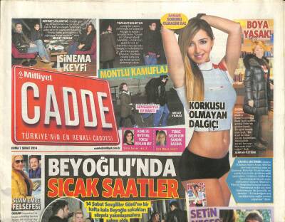 Milliyet Gazetesi Cadde Eki 7 Şubat 2014 - Ebru Şallı , Sevgilisi Sinan Akçıl İle İlgili Sorulara Yanıt Vermek İstemedi GZ116896 - 1