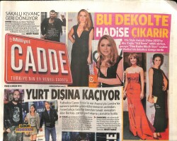 Milliyet Gazetesi Cadde Eki 8 Aralık 2013 - Ebru Gündeş İzdihamı - Sakallı Kıvanç Tatlıtuğ Geri Dönüyor GZ100184 - 2