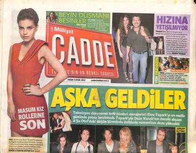 Milliyet Gazetesi Cadde Eki 8 Eylül 2013 - TV Dünyasının Ünlü İsimleri Menajerleri Ebru Toparlıyı En Mutlu Gününde Yalnız Bırakmadı GZ119591 - 1