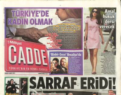 Milliyet Gazetesi Cadde Eki 8 Mart 2015 - Selami Şahin Kuşları Besledi GZ117155 - 1
