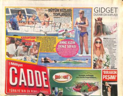 Milliyet Gazetesi Cadde Eki 9 Ağustos 2013 - Ümit Karandan Mutluluk Pozu GZ106605 - 1