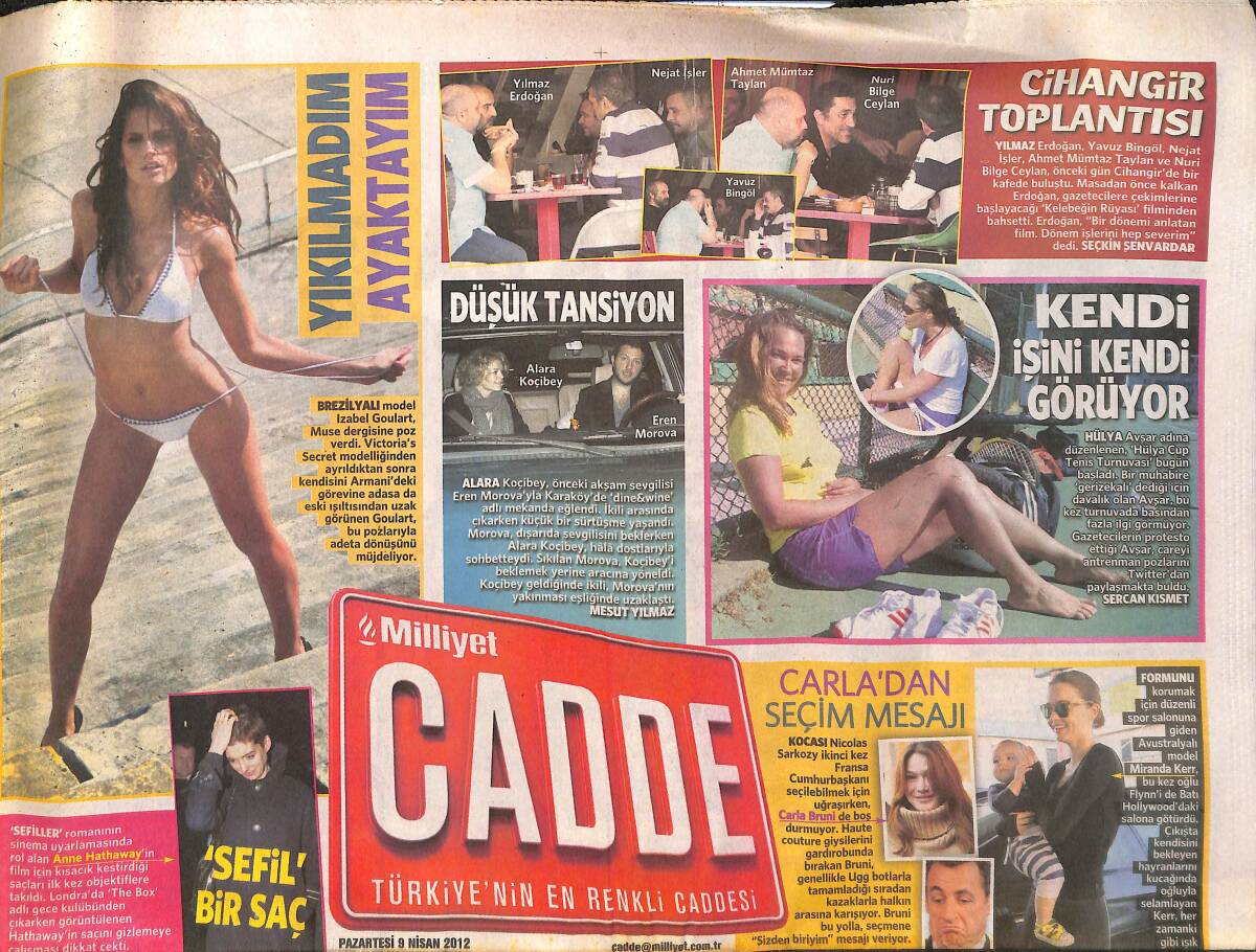 Milliyet Gazetesi Cadde Eki 9 Nisan 2012 - Adnan Şenses Bülent Ersoy Zoraki Ortaklık - Bebekte Deniz Baykal Rüzgarı! GZ137118 - 1