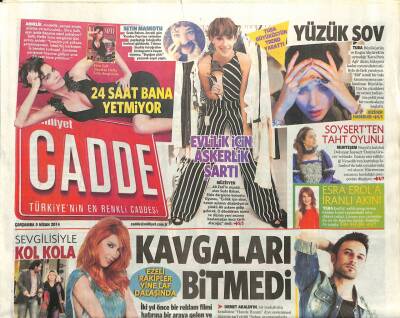 Milliyet Gazetesi Cadde Eki 9 Nisan 2014 - Esra Erola İranlı Akını - Tuba Büyüküstün Trend Yarattı GZ100324 - 1