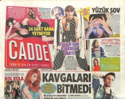 Milliyet Gazetesi Cadde Eki 9 Nisan 2014 - Esra Erola İranlı Akını - Tuba Büyüküstün Trend Yarattı GZ100324 - 2