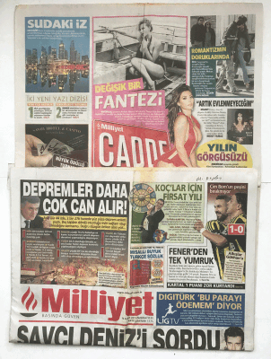 Milliyet Gazetesi Cadde Eki İle 19 Aralık 2011 - Adil Gür Depremler Daha Çok Can Alır ! GZ5878 - 2