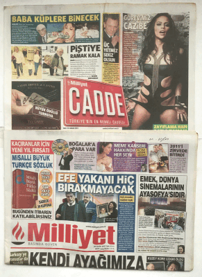 Milliyet Gazetesi Cadde Eki İle 20 Aralık 2011 - Emek , Dünya Sinemalarının Ayasofyasıdır GZ5879 - 2