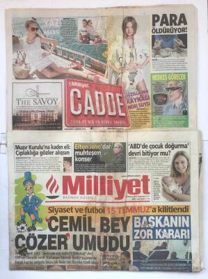 Milliyet Gazetesi Cadde Eki İle 6 Temmuz 2011 - Siyaset Ve Futbol 15 Temmuza Kilitlendi GZ7468 - 1