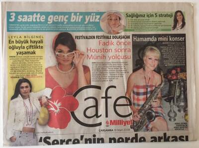 Milliyet Gazetesi Cafe Eki 19 Mart 2008 - Leyla Bilginel En Büyük Hayali Oğluyla Çiftlikle Yaşamak GZ20690 - 1