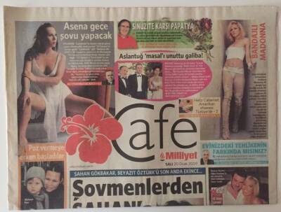 Milliyet Gazetesi Cafe Eki 20 Ocak 2009 - Şovmenlerden Şahan Gökbakara Ambargo GZ31335 - 1
