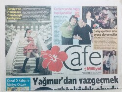 Milliyet Gazetesi Cafe Eki - 28 Şubat 2008 - Canlı Yayında Bağış Toplayacaklar, Yeni Albüme Yeni Gülben GZ46026 - 1