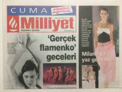 Milliyet Gazetesi Cuma Eki 10 Ekim 2003 - Gerçek Flamenko Geceleri GZ32648 - 1