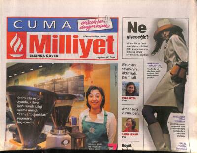Milliyet Gazetesi Cuma Eki 15 Ağustos 2003 - Selim İlerinin Rüyasındaki Sofralar GZ92550 - 1