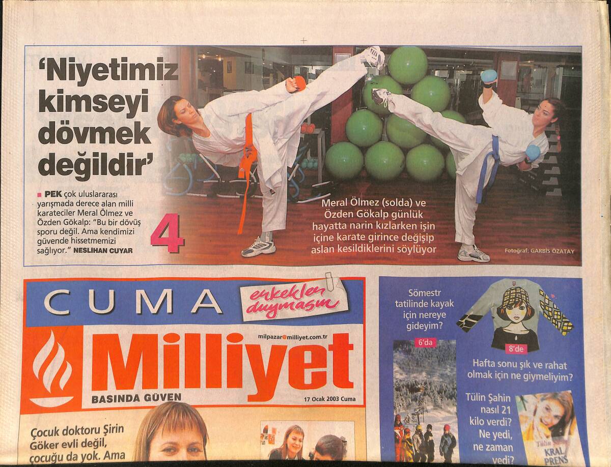 Milliyet Gazetesi Cuma Eki 17 Ocak 2003 - Her Pazartesi Sezen Aksu - Devrim Sevimay Terk Edilen 39 Kadının Öyküsünü Yazdı GZ157642 - 1