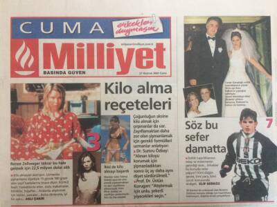 Milliyet Gazetesi Cuma Eki 27 Haziran 2003 - Tamer Karadağlı Evlilik Hazırlıklarını Arzu Balkanın Yaptığını Söylüyor GZ35314 - 1